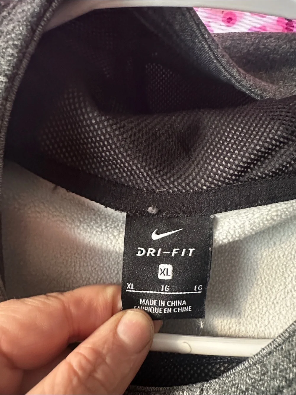 Nike Dark Gray Hoodie with Teal Swoosh